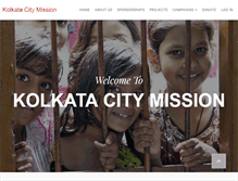 Tablet Screenshot of kolkatacitymission.org